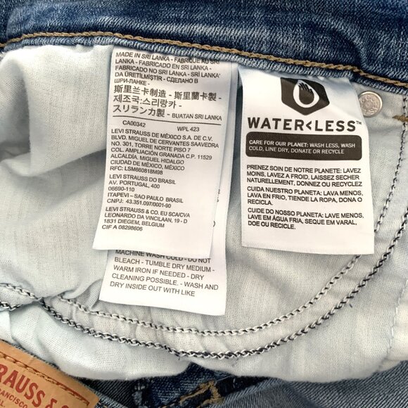 Levi’s Classic Straight Leg Jeans Slightly Distressed Mid Rise Blue Worn Once 16 - Picture 7 of 10